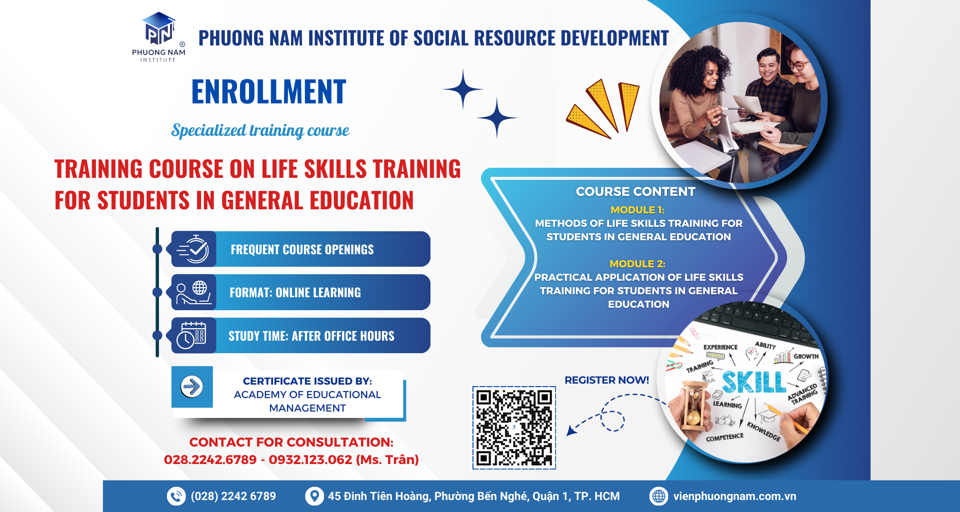 TRAINING COURSE ON LIFE SKILLS TRAINING FOR STUDENTS IN GENERAL EDUCATION